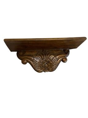 Wooden hand carved shelf